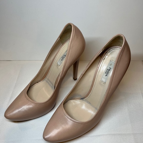 Prada Nude/Pink Patten Platform Stiletto - Picture 1 of 5